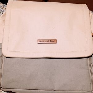 Petunia Pickle Bottom Cream and Gray Baby Bag